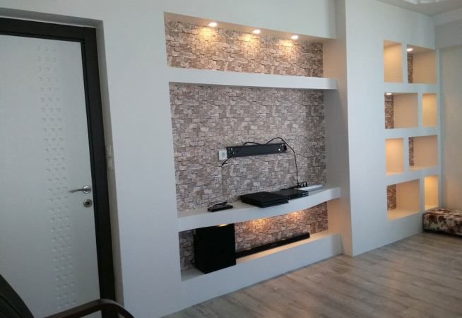 “Modern led ışıklı TV ünitesi – Şişli uygulama”